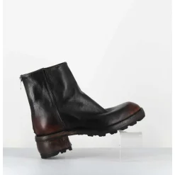 Boots En Cuir Marron Effet Vieilli - 51772 Nevada Washed