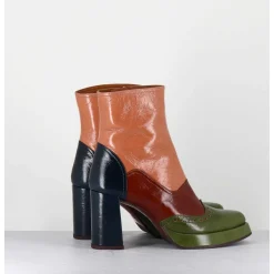 Boots En Cuir Multicolore & Bout Pointu Fleuri - Fayu Maserati Mili