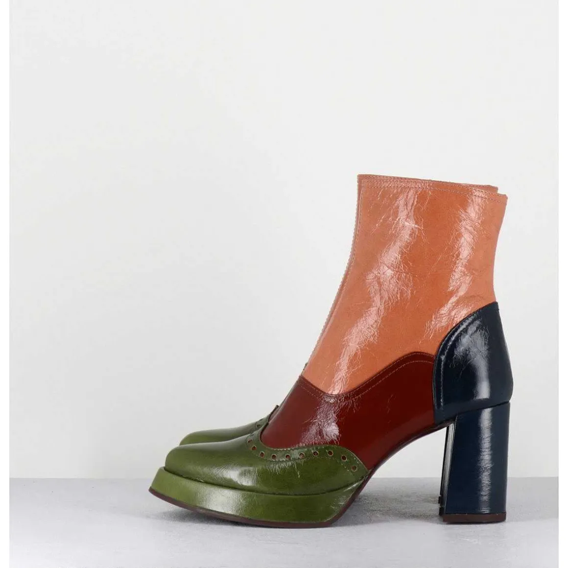 Boots En Cuir Multicolore & Bout Pointu Fleuri - Fayu Maserati Mili