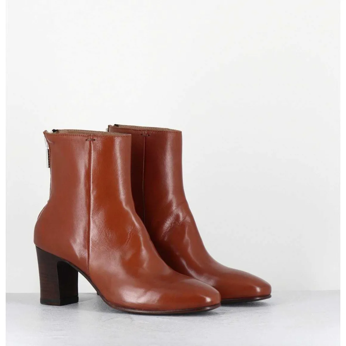 Boots En Cuir Souple Camel - 5540 Glam Coloniale