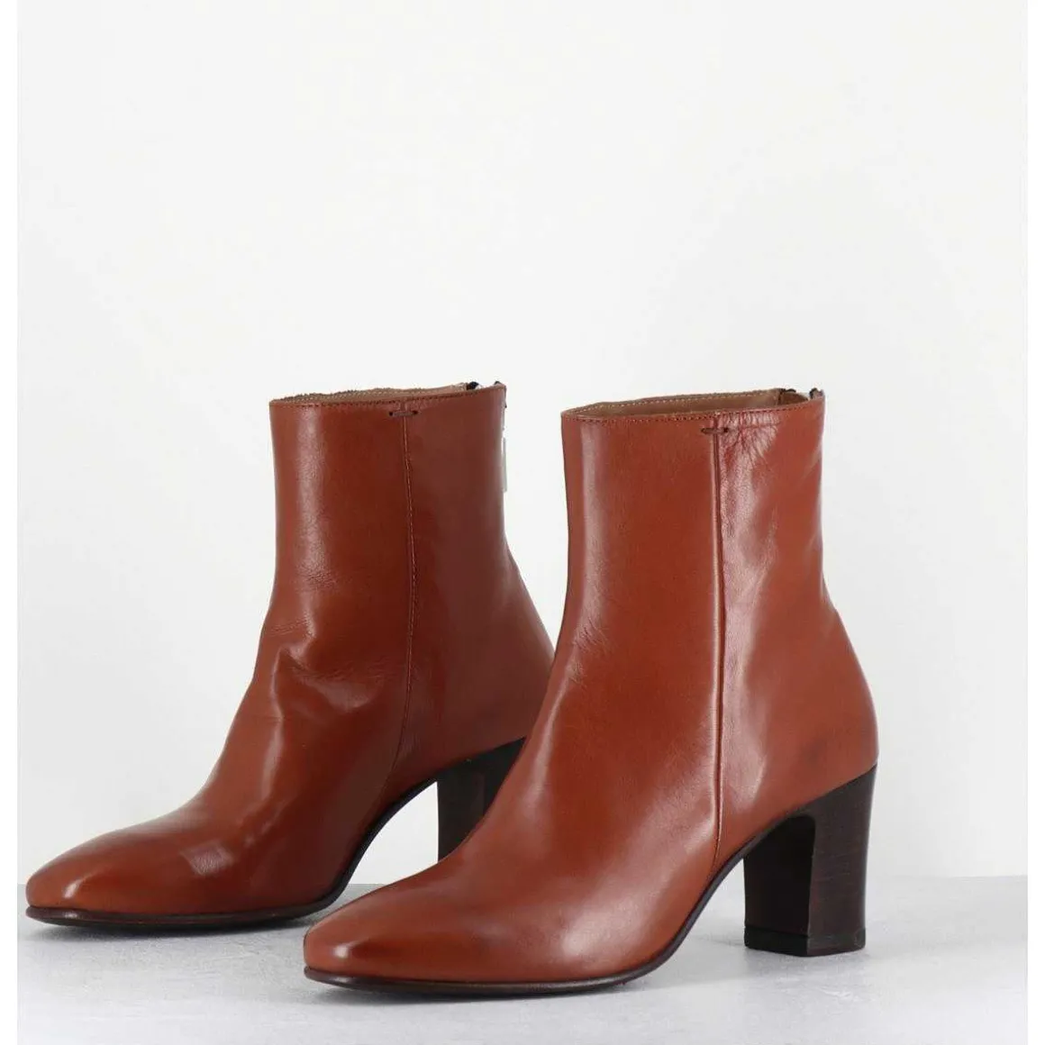 Boots En Cuir Souple Camel - 5540 Glam Coloniale