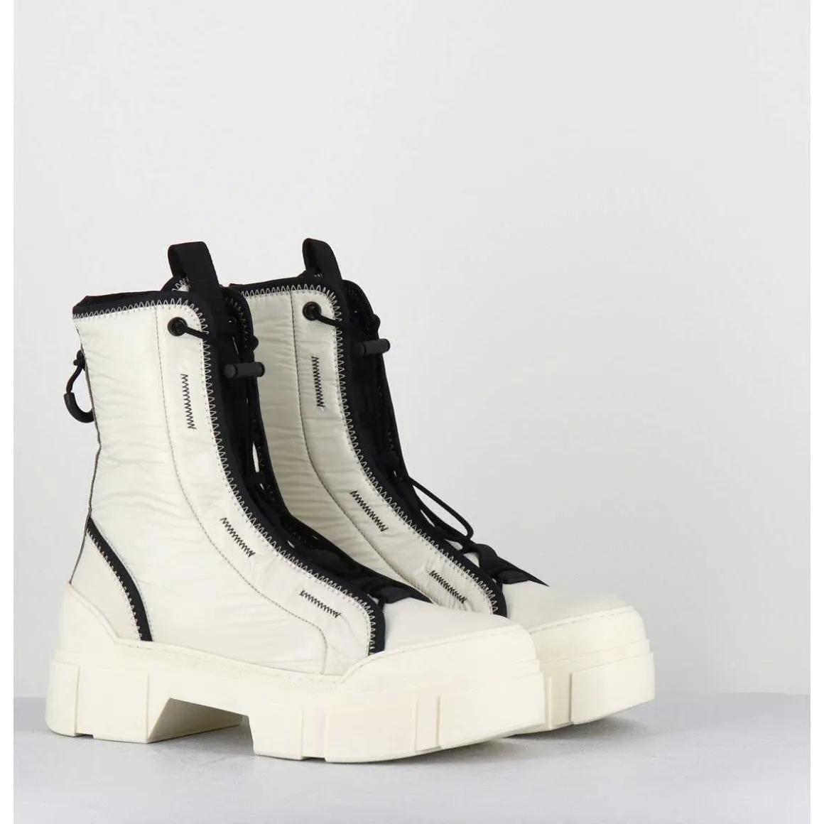 Boots En Nylon Blanc Casse & Elastique Reglable - 1D7300D Silk Wire