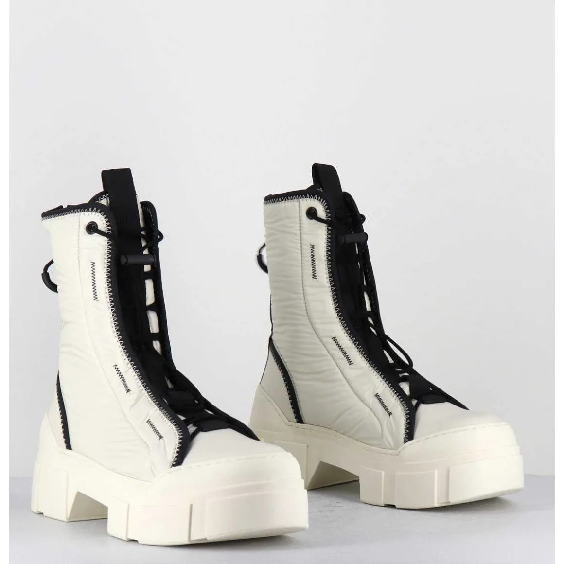Boots En Nylon Blanc Casse & Elastique Reglable - 1D7300D Silk Wire