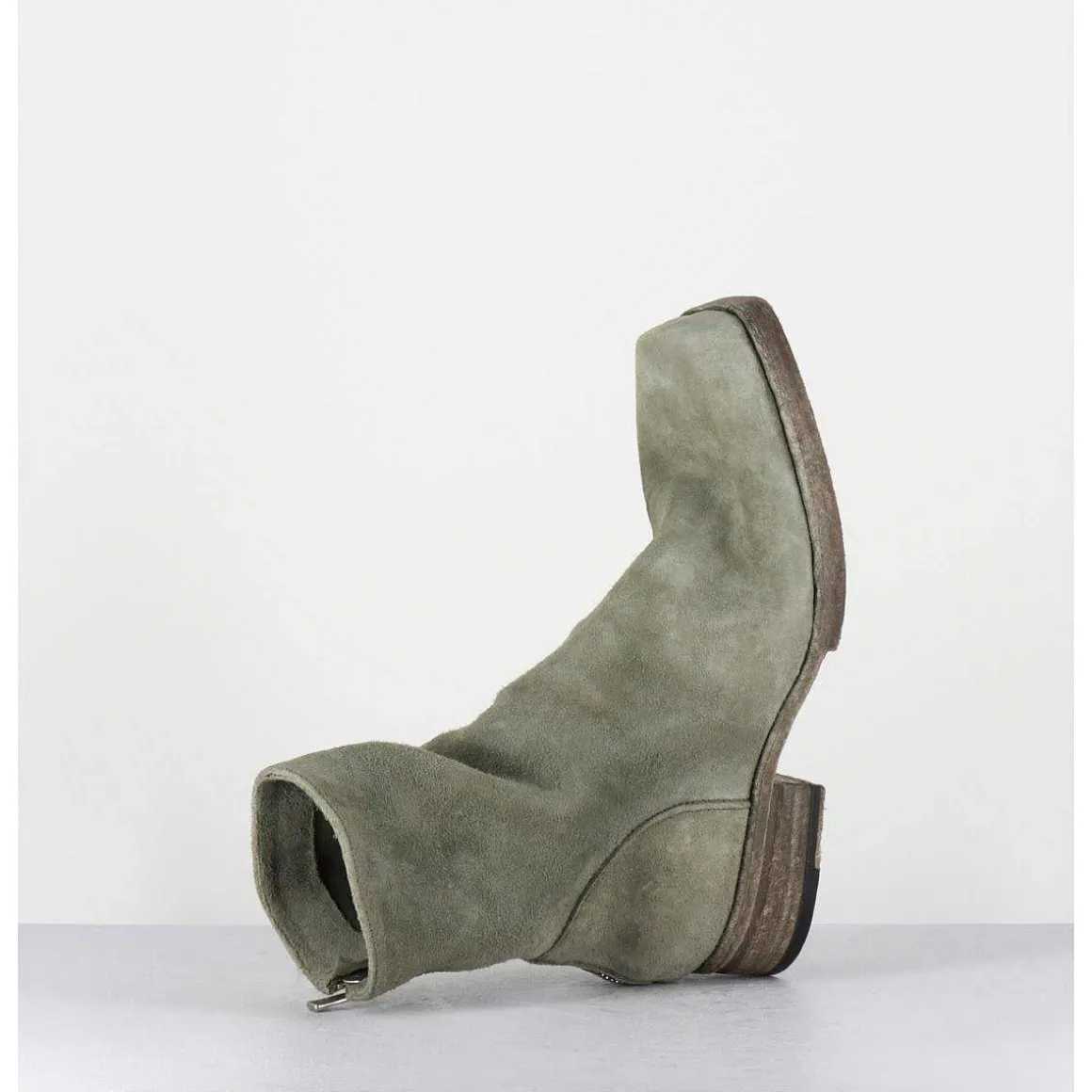 Boots Ligne Avant-Garde En Daim Lave Kaki - 51798 Verde Washed
