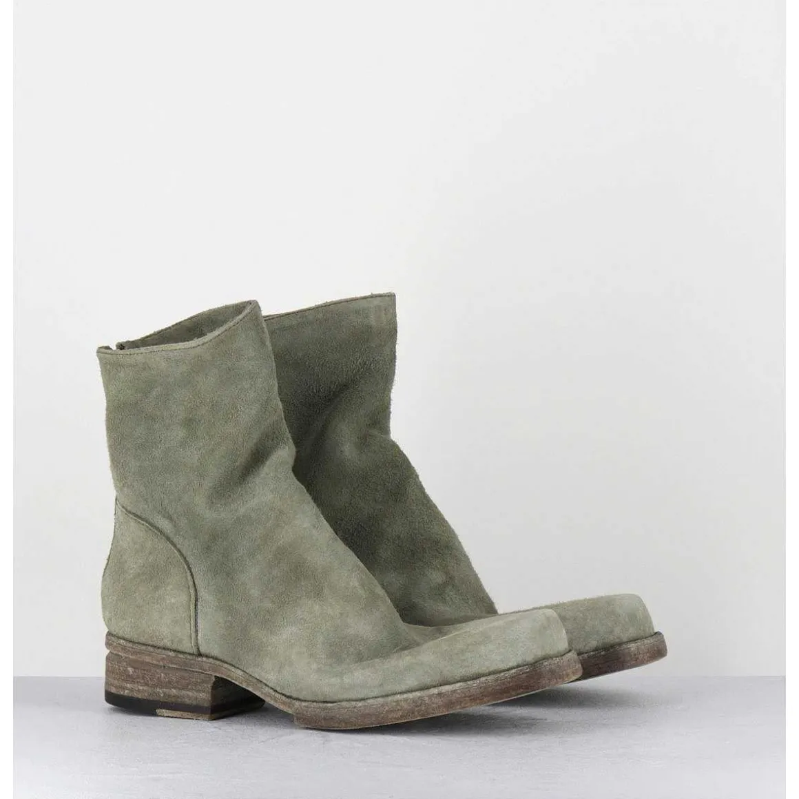 Boots Ligne Avant-Garde En Daim Lave Kaki - 51798 Verde Washed