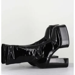 Boots Noires Vernis Stretch - Victoria Mok Patent