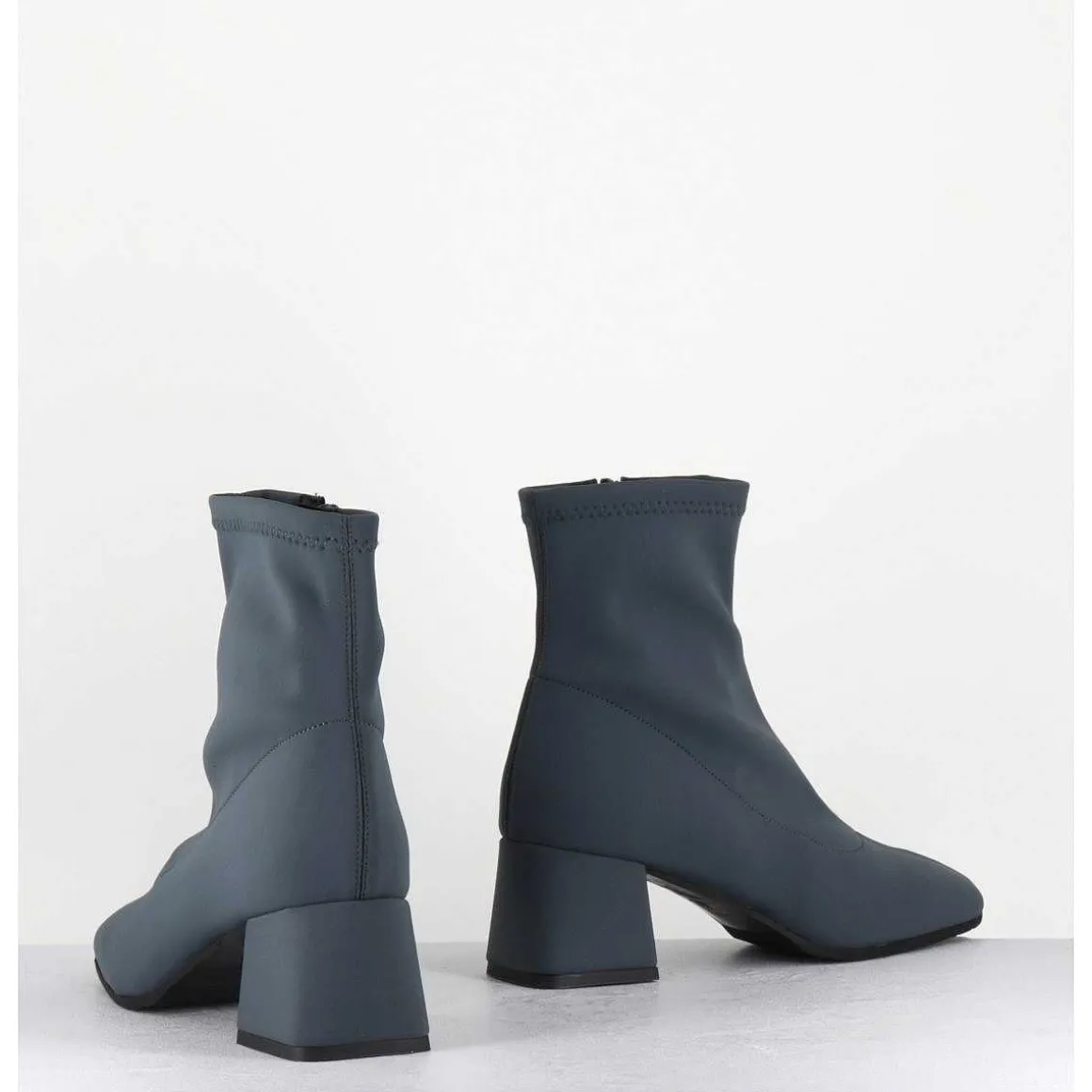 Boots Nylon Stretch Gris Bout Carre - Vare2 Elastico Grigio