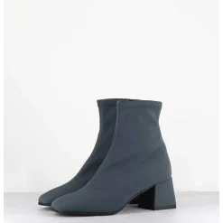 Boots Nylon Stretch Gris Bout Carre - Vare2 Elastico Grigio