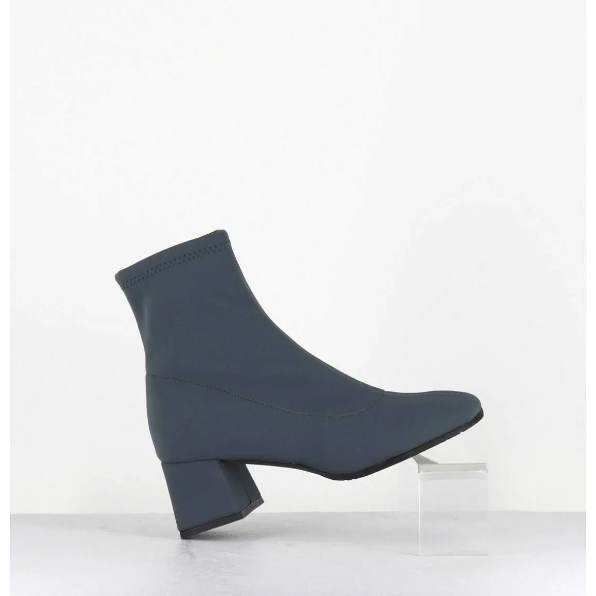 Boots Nylon Stretch Gris Bout Carre - Vare2 Elastico Grigio