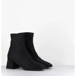 Boots Nylon Stretch Noir Bout Carre - Vare1 Elastico Nero