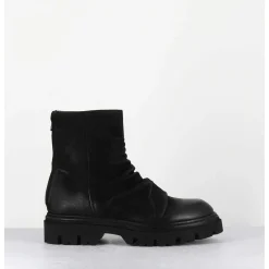 Boots Plates En Daim Gras Noir - Stabi Kathy Nero