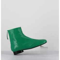 Boots Plates 60S En Cuir Souple Vert - Pam26 Glase Mela