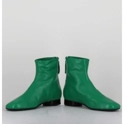 Boots Plates 60S En Cuir Souple Vert - Pam26 Glase Mela