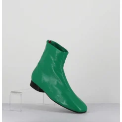 Boots Plates 60S En Cuir Souple Vert - Pam26 Glase Mela
