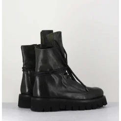 Boots Rangers En Cuir Vert - Smile08 Bottle