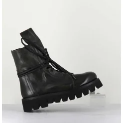 Boots Rangers En Cuir Vert - Smile08 Bottle