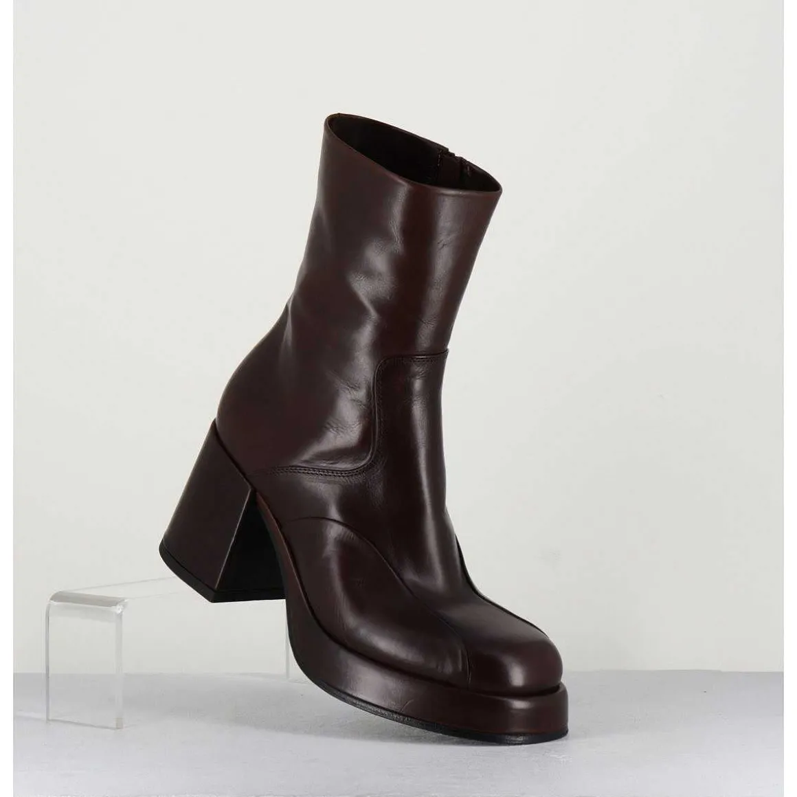 Boots 70S En Cuir Marron - Archi Moro