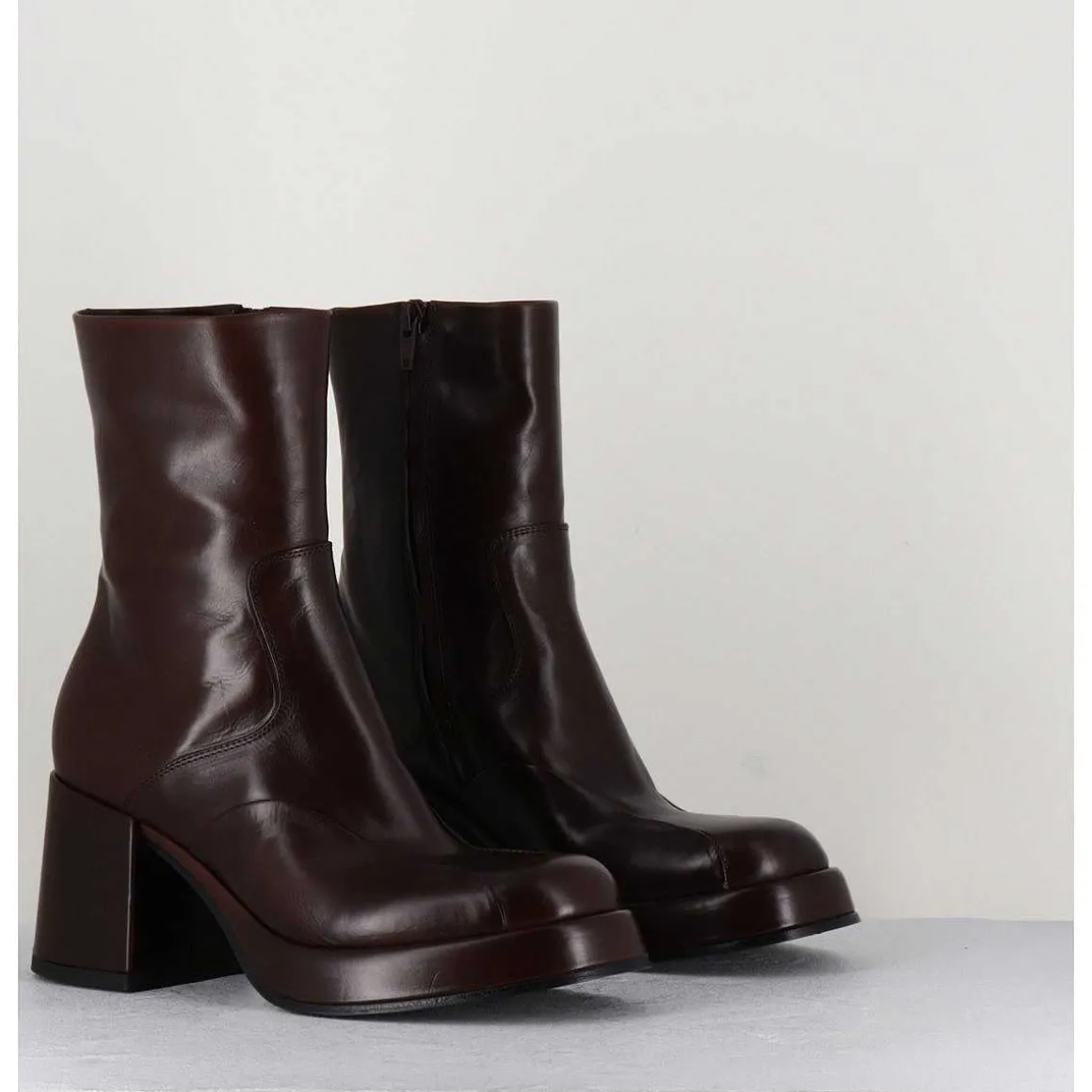 Boots 70S En Cuir Marron - Archi Moro