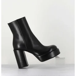 Boots 70S En Cuir Noir - Aiko Nappa Nero