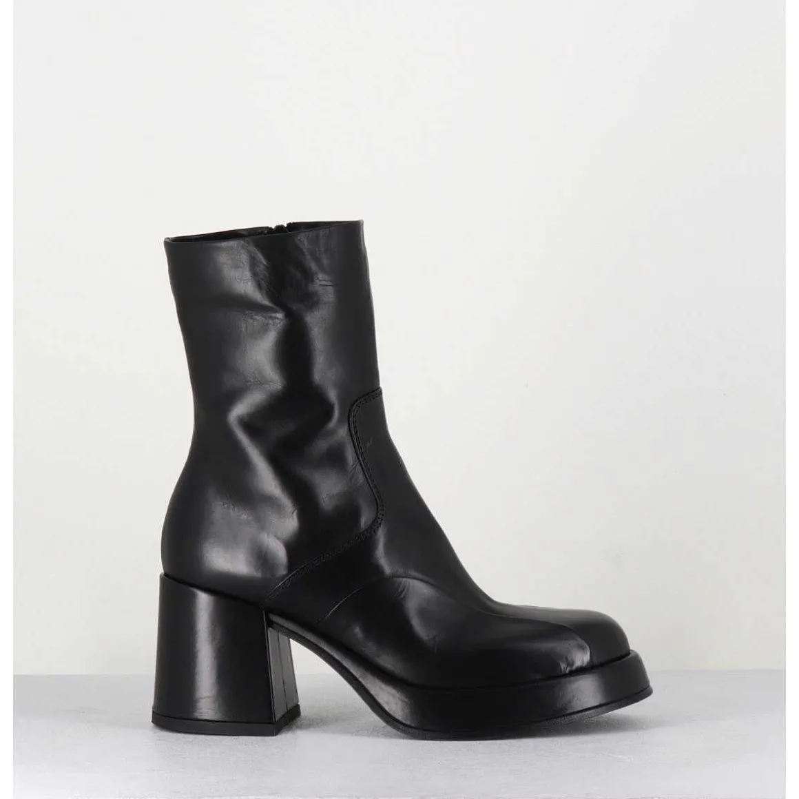 Boots 70S En Cuir Noir - Archi Nero