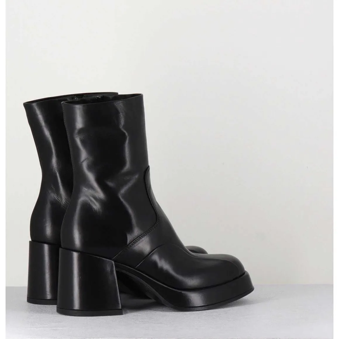 Boots 70S En Cuir Noir - Archi Nero