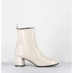 Boots 60S En Cuir Souple Creme - Samui3 Verlux Milk