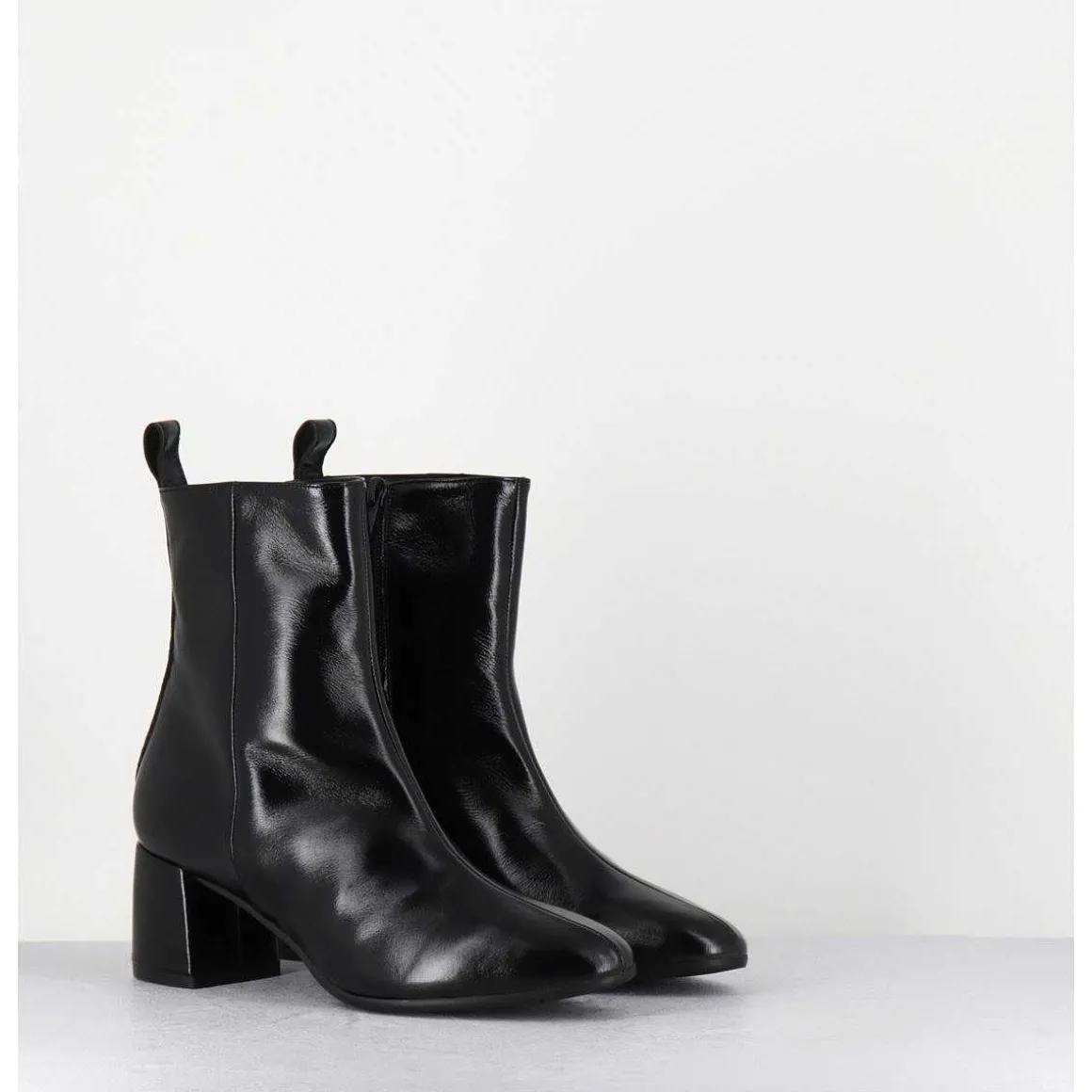 Boots 60S En Cuir Souple Noir - Samui1 Verlux Nero