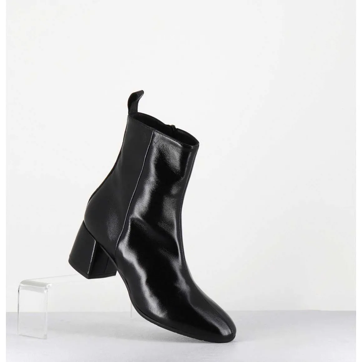 Boots 60S En Cuir Souple Noir - Samui1 Verlux Nero