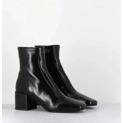 Boots 70S En Cuir Souple Noir - Cecil13 Glaze Nero