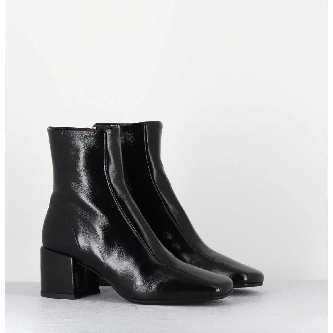 Boots 70S En Cuir Souple Noir - Cecil13 Glaze Nero