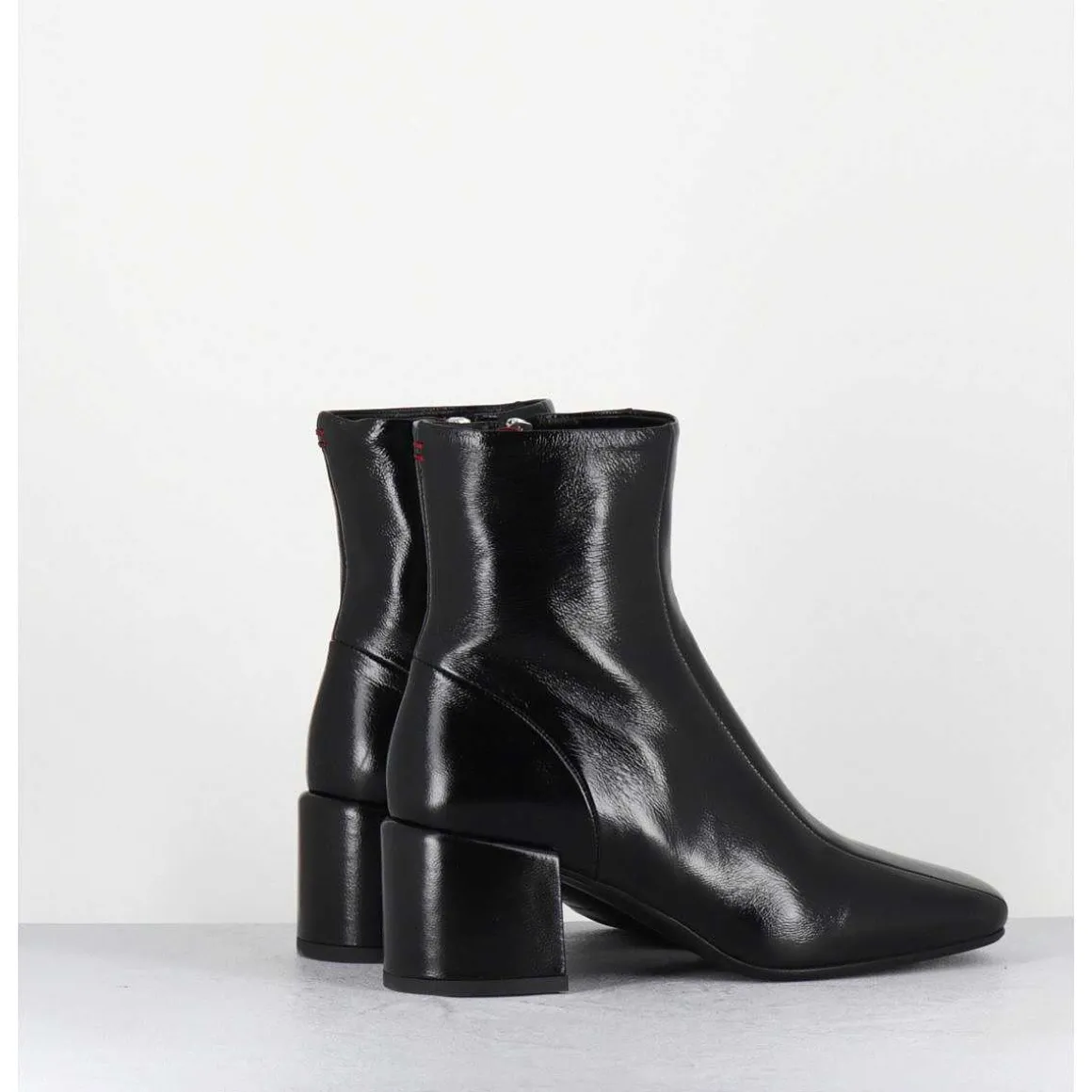 Boots 70S En Cuir Souple Noir - Cecil13 Glaze Nero
