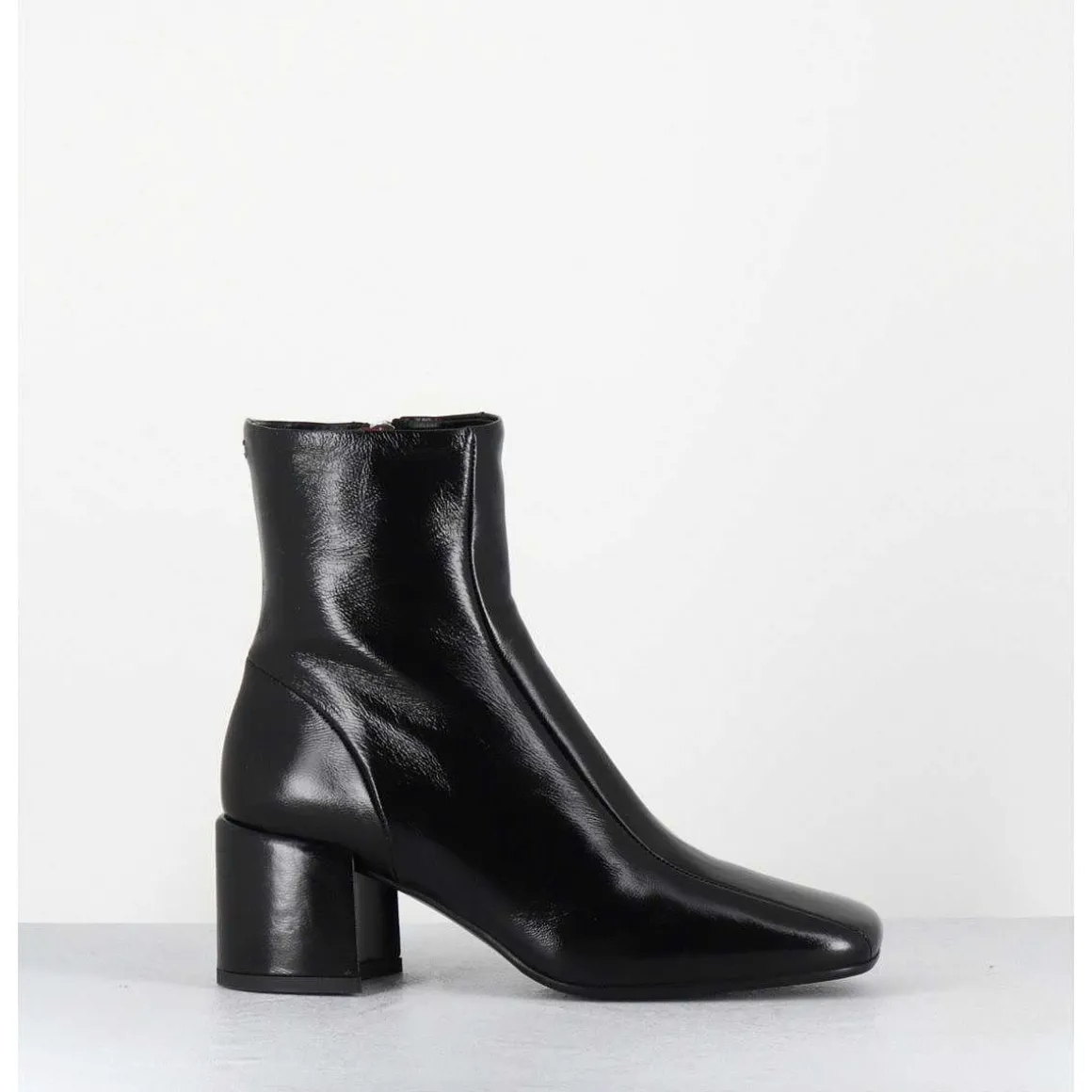 Boots 70S En Cuir Souple Noir - Cecil13 Glaze Nero