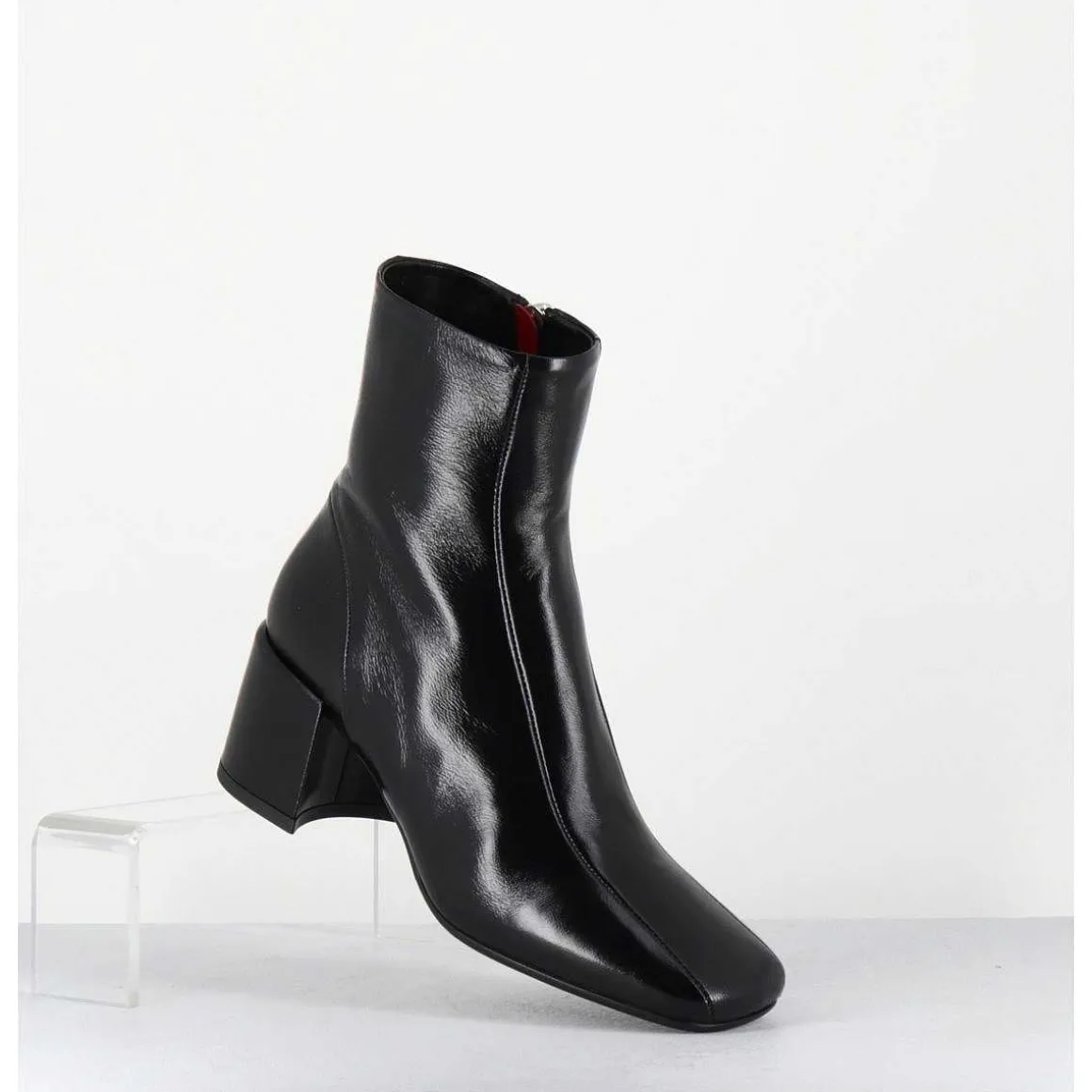 Boots 70S En Cuir Souple Noir - Cecil13 Glaze Nero