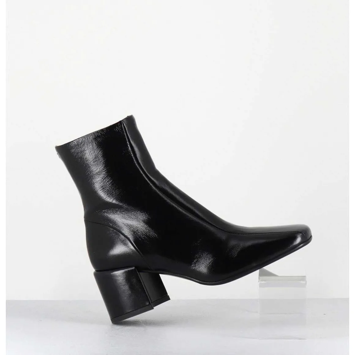 Boots 70S En Cuir Souple Noir - Cecil13 Glaze Nero