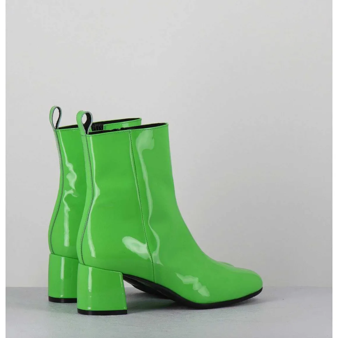 Boots 60S En Cuir Vernis Vert - Samui4 Vernice Verde