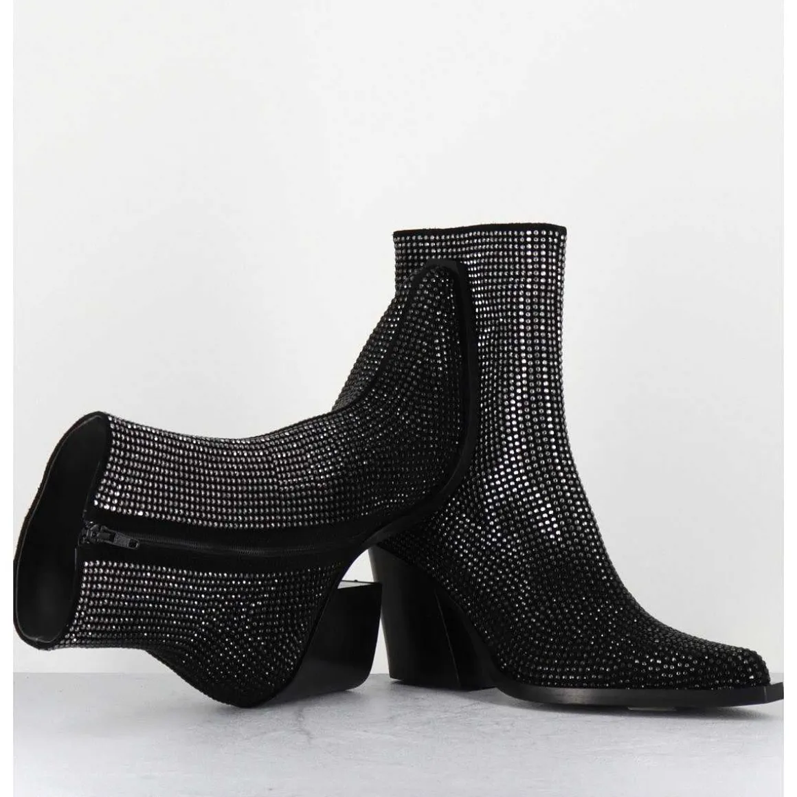 Boots Santiag Talon Haut & Clous - Rock Chelin Nero