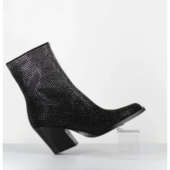 Boots Santiag Talon Haut & Clous - Rock Chelin Nero