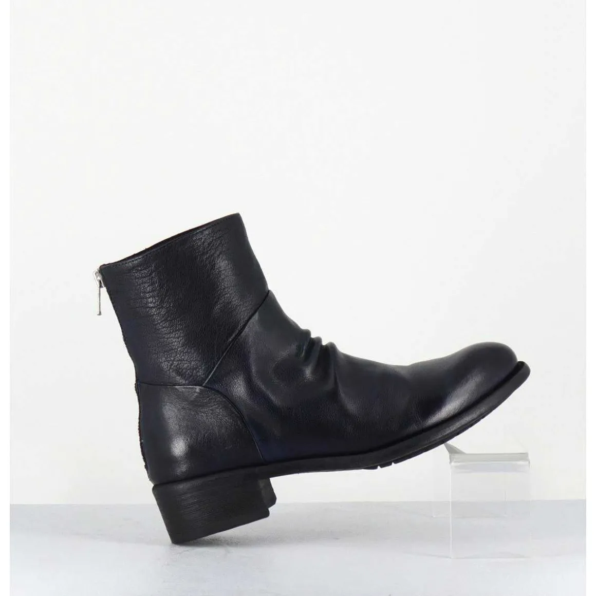 Boots Souples En Cuir Bleu Marine - Lison Caou047 Oltremare