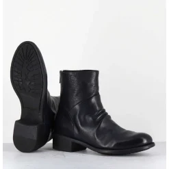 Boots Souples En Cuir Bleu Marine - Lison Caou047 Oltremare