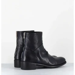 Boots Souples En Cuir Bleu Marine - Lison Caou047 Oltremare