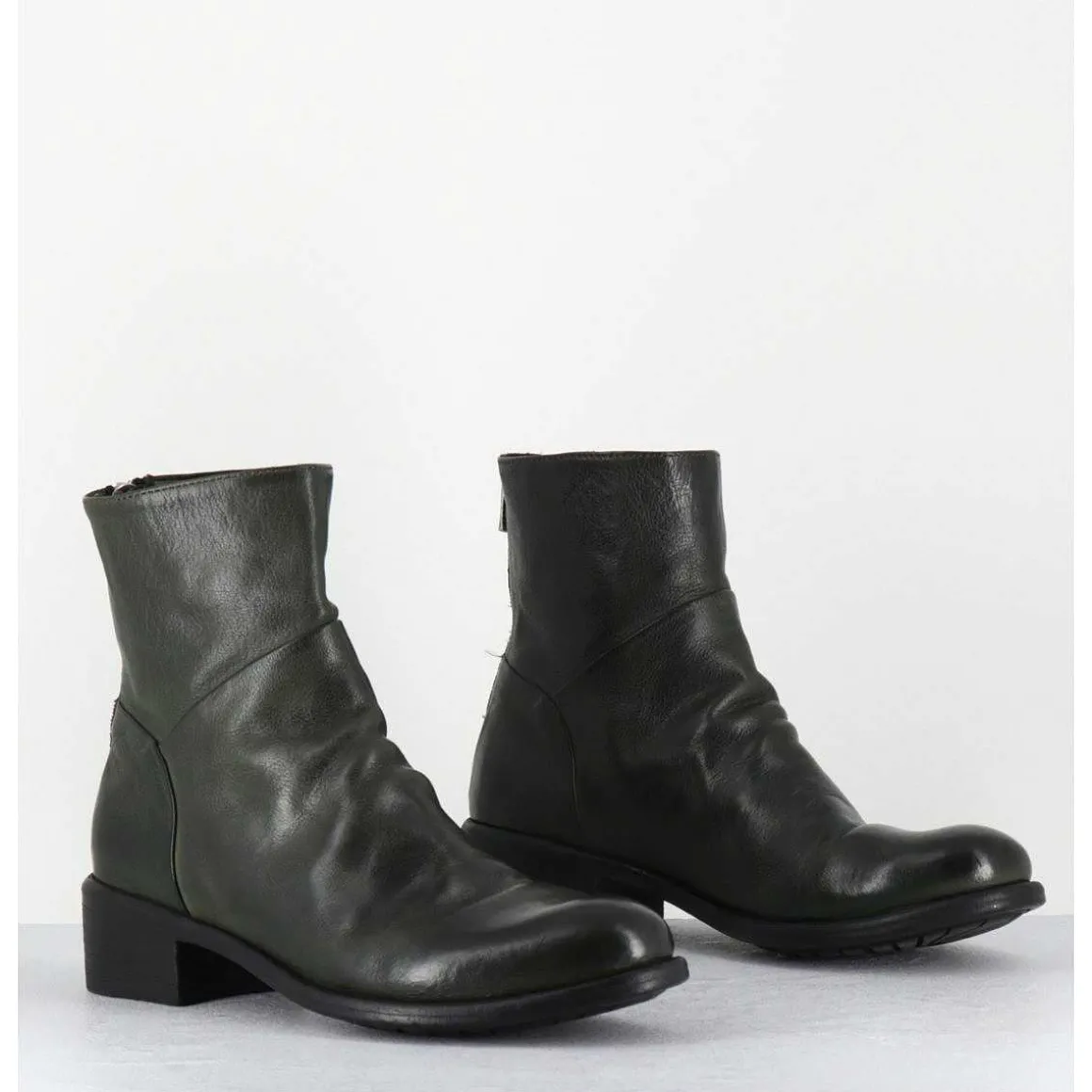 Boots Souples En Cuir Vert - Lison Caou047 Verde