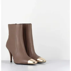 Boots Talon Haut Cuir Grege Bout Or - Mecha3 Nappa Acero
