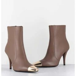 Boots Talon Haut Cuir Grege Bout Or - Mecha3 Nappa Acero