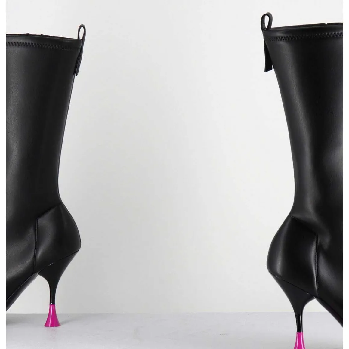 Boots Talon Haut Stretch Noir 90S - Gilda Cris Black