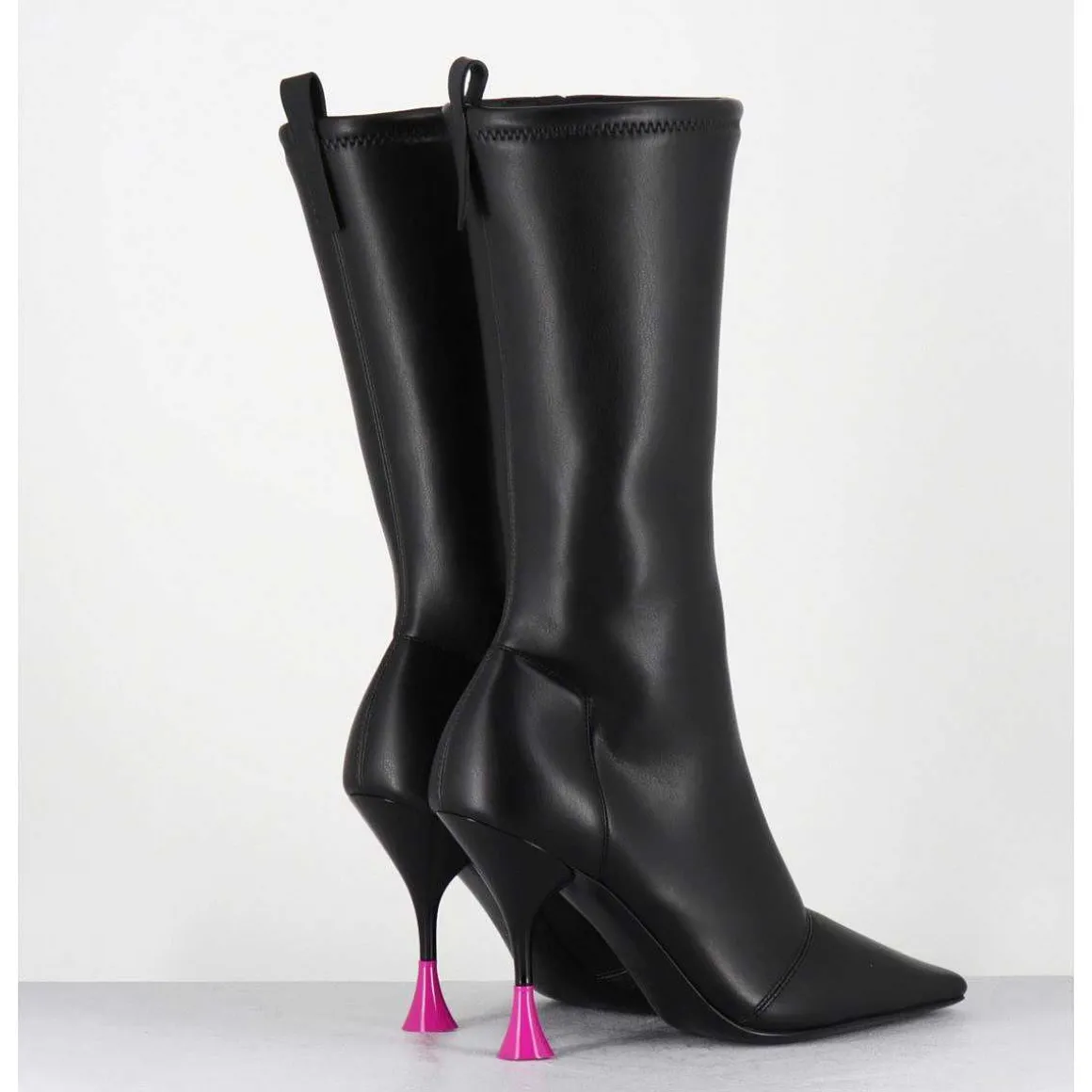 Boots Talon Haut Stretch Noir 90S - Gilda Cris Black