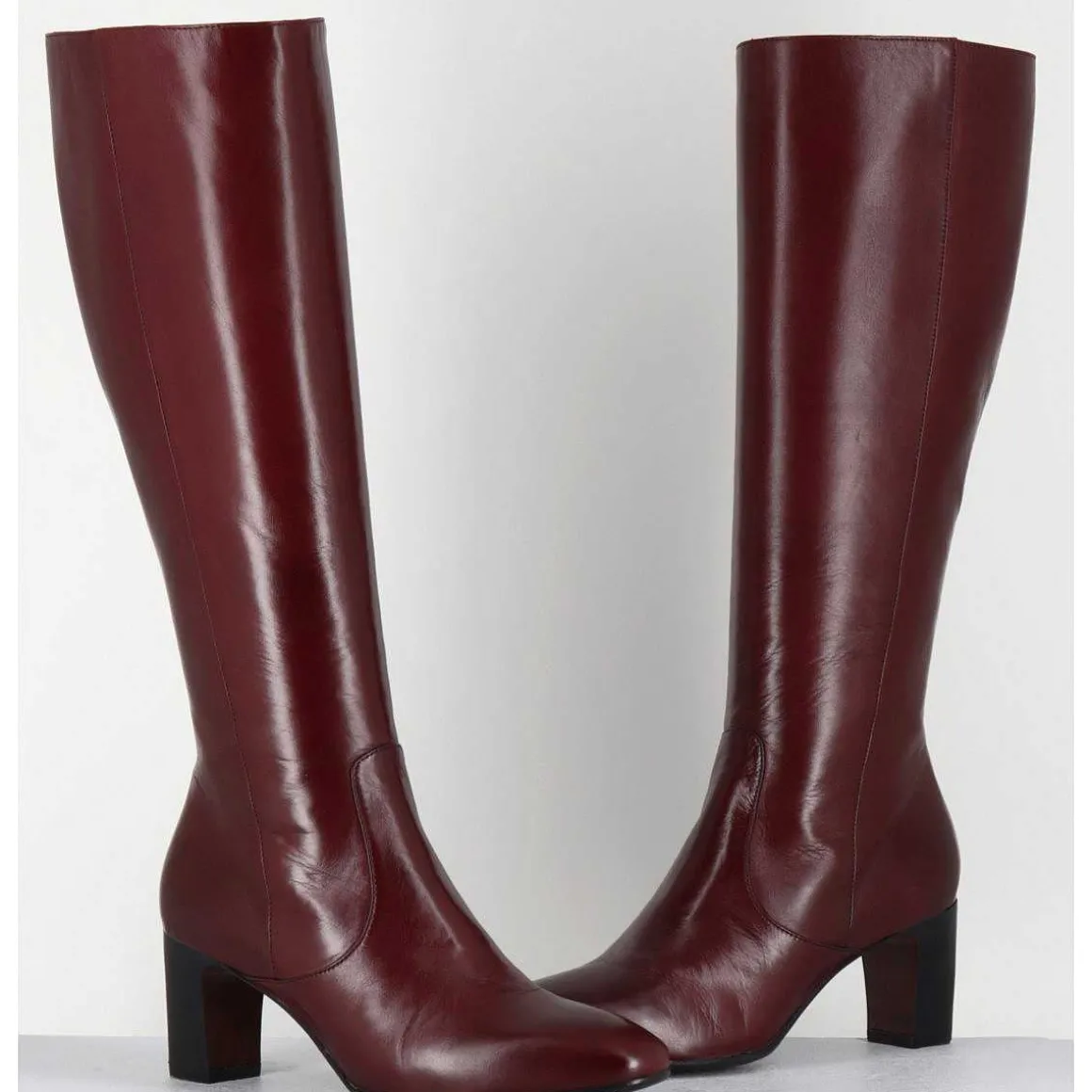 Bottes Bordeaux En Agneau Plonge - M475 Seta Rubino