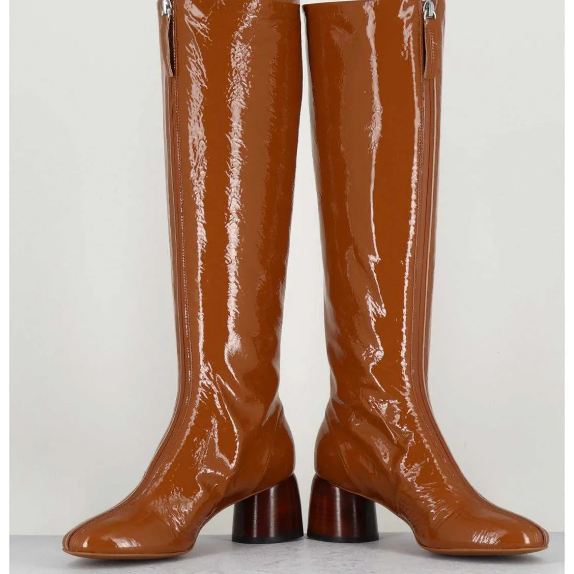 Bottes En Cuir Naplak Marron - Caren08 Faggio