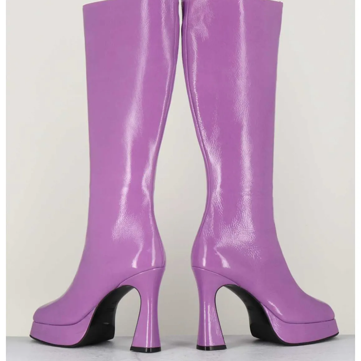 Bottes En Cuir Naplak Violet - Finish Lilas