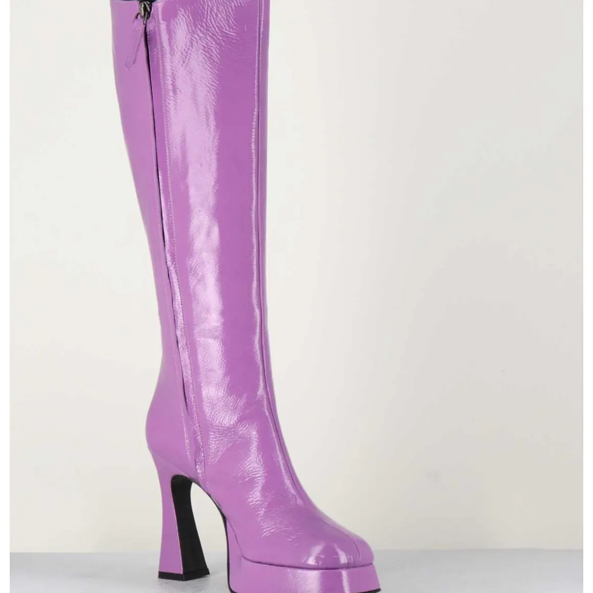 Bottes En Cuir Naplak Violet - Finish Lilas
