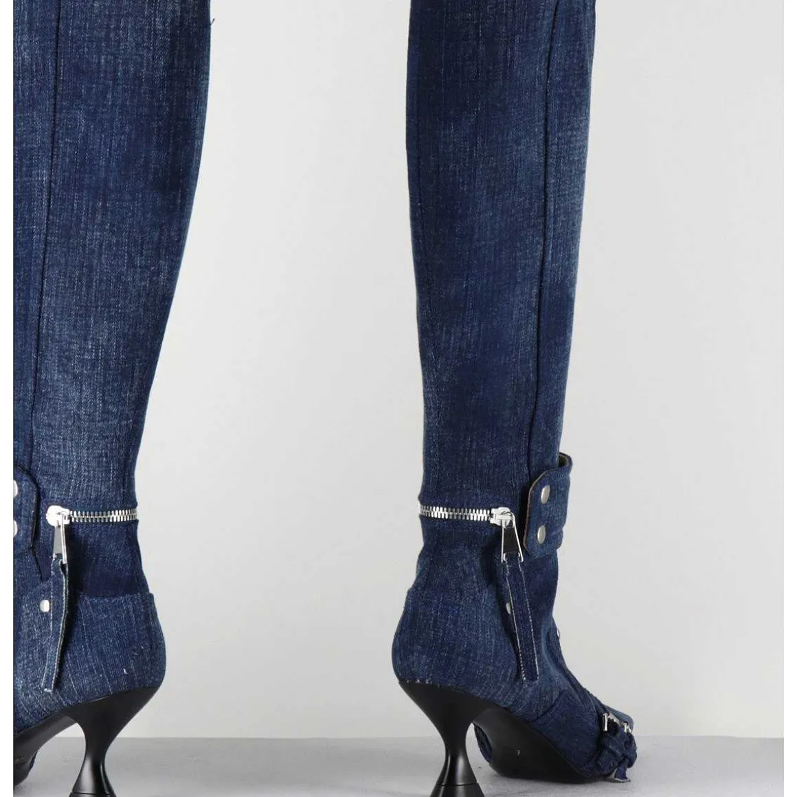 Bottes En Jean Bout Pointu - A5403-T Lovely Nk